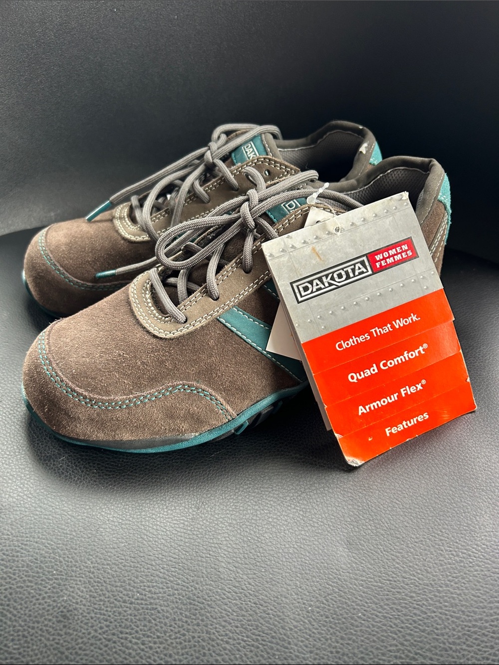 NEW 🆕 Dakota Women’s Brown Suede Sneakers with Steel Toe size 6.5 / new with tag